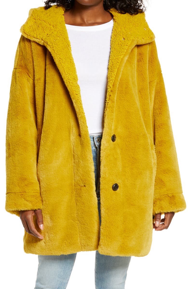 UGG<sup>®</sup> Nori Oversize Faux Fur Coat, Main, color, 