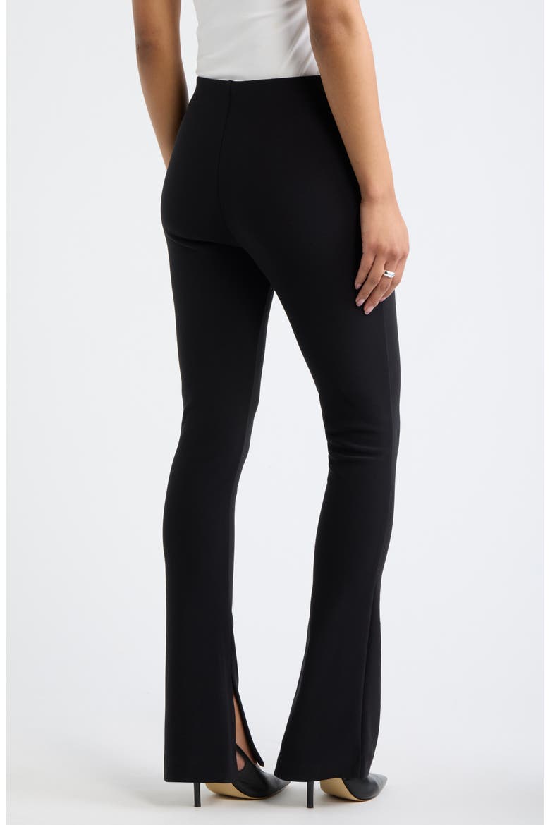 Split Hem Knit Pants, Alternate, color, BLACK