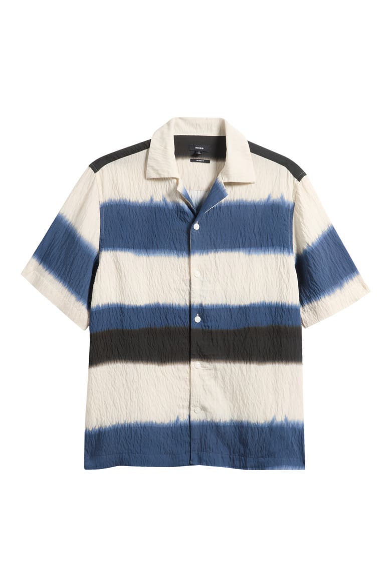 Salem Stripe Camp Shirt, Alternate, color, BLUE