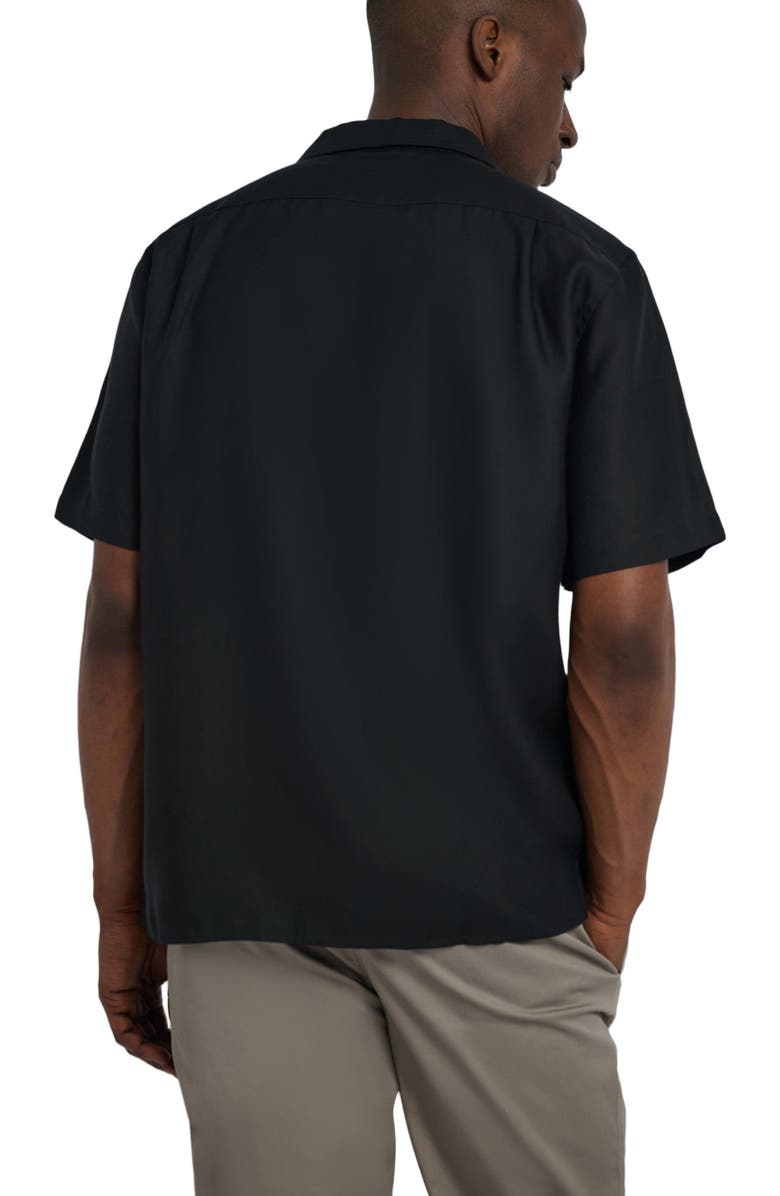 Onia Tencel Vacation Shirt, Alternate, color, Black