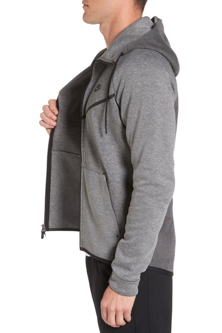 Sportswear Tech Fleece Windrunner Hoodie, Alternate, color, CARBON HEATHER/ BLACK