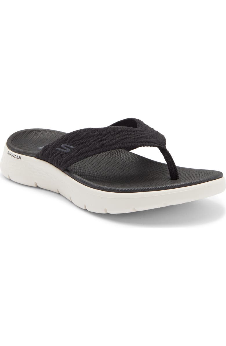 SKECHERS Go Walk<sup>®</sup> Flex Flip Flop Sandal - Splendor, Main, color, Black