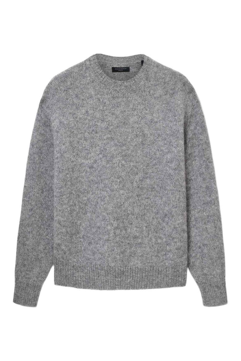 Coby Crewneck Wool & Mohair Sweater, Alternate, color, GREY MARL