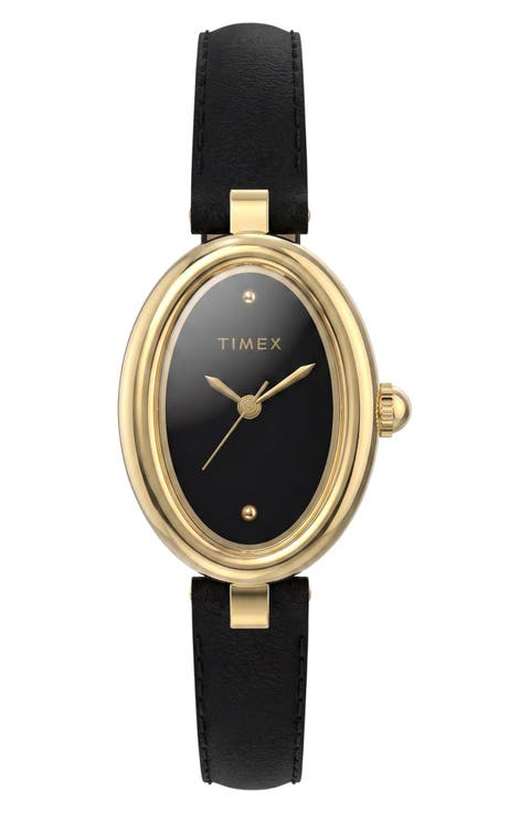 Cavatina Luxe Leather Strap Watch, 18mm