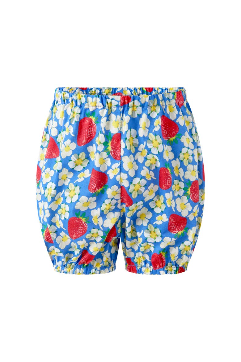 Strawberry Button-Front Dress and Bloomers, Alternate, color, Blue