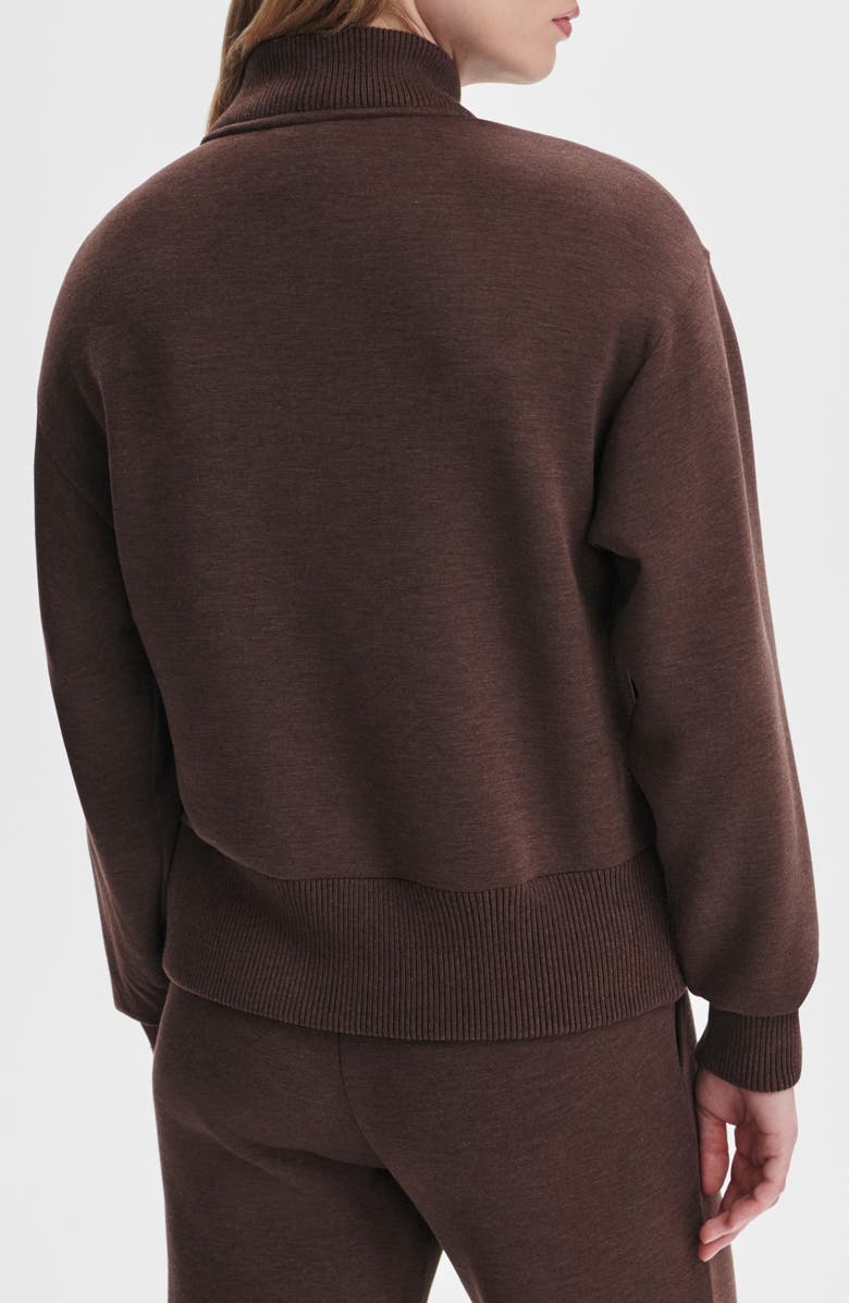 Varley Sally Half Zip Sweatshirt, Alternate, color, Coffee Bean Marl