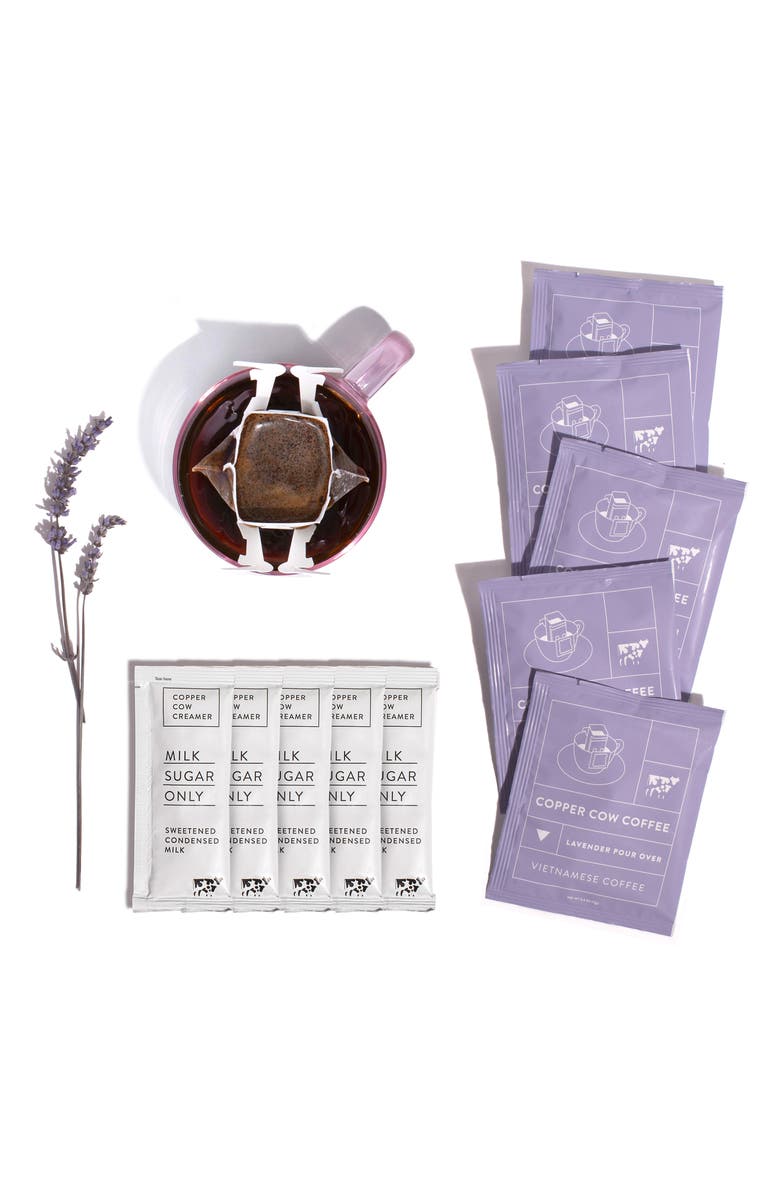 Copper Cow Coffee Lavender Latte 5-Pack Kit, Alternate, color, 