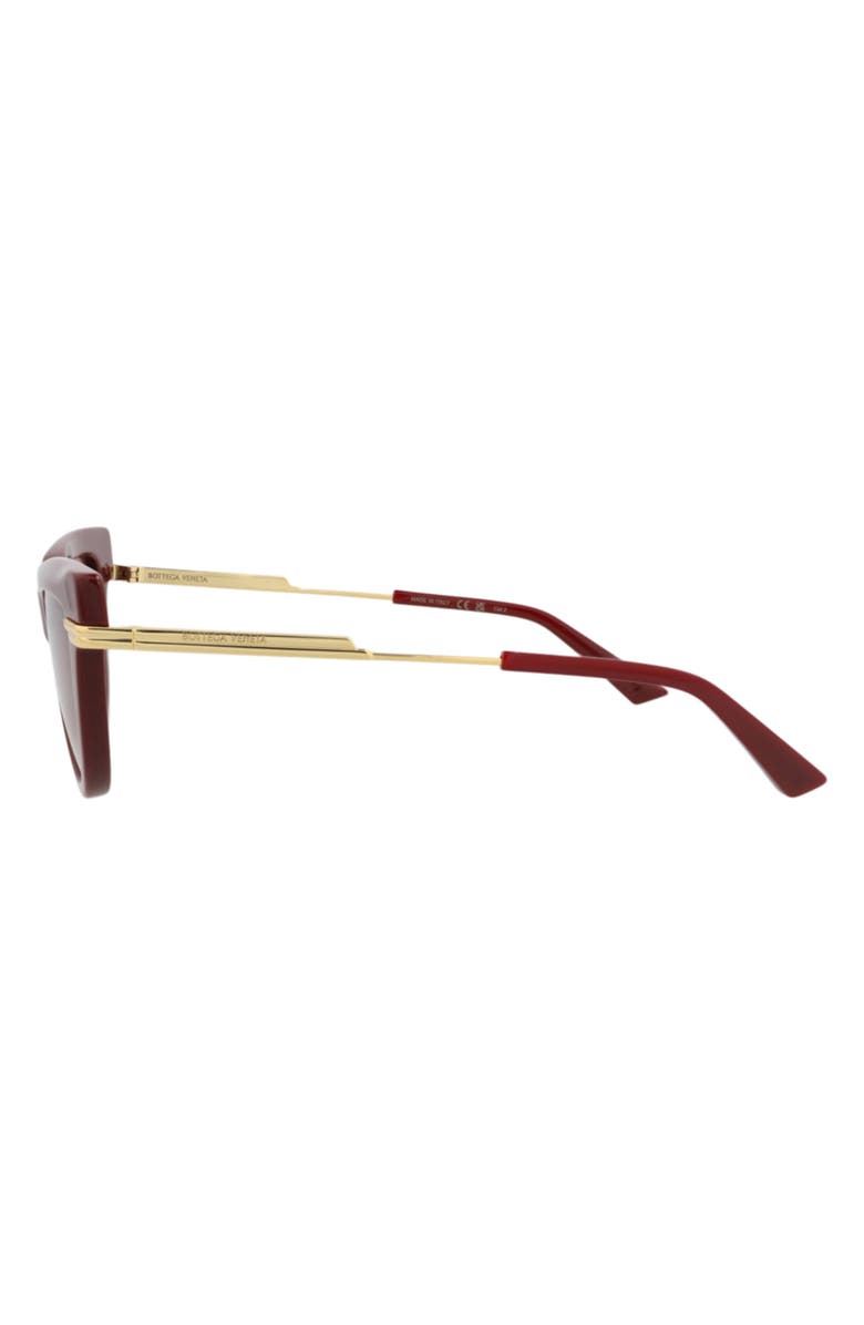 Bottega Veneta 54mm Cat Eye Sunglasses, Alternate, color, Burgundy Gold Red