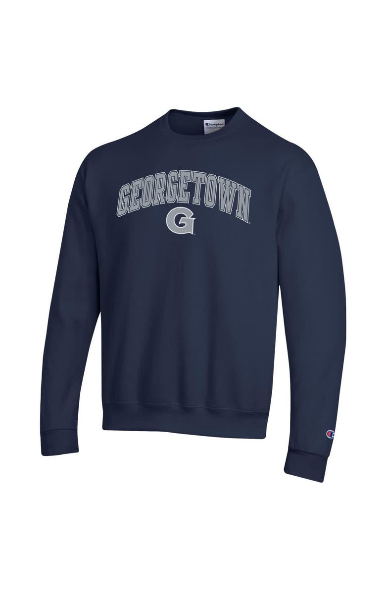 Champion Men's Champion Navy Georgetown Hoyas Arch Over Logo Pullover Sweatshirt, Alternate, color, Navy