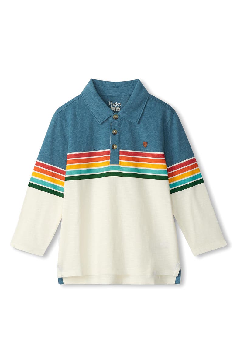 Hatley Kids' Long Sleeve Cotton Blend Polo, Main, color, 