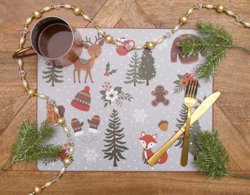 C & F Home C&f Home Woodland Christmas Hardboard Placemats Set Of 6 In Multi