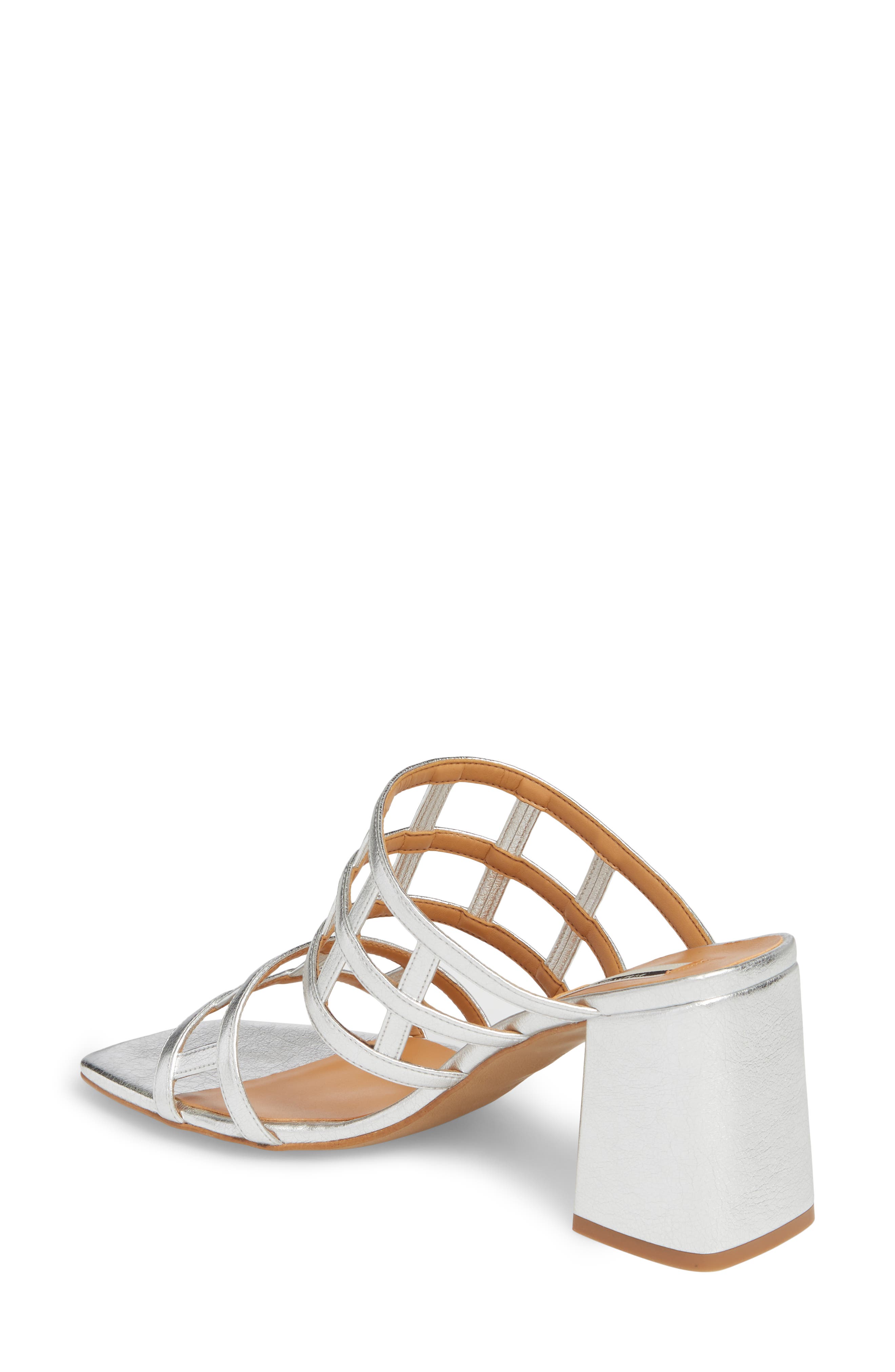 Topshop Eid Night Caged Slide Sandal, Alternate, color, 