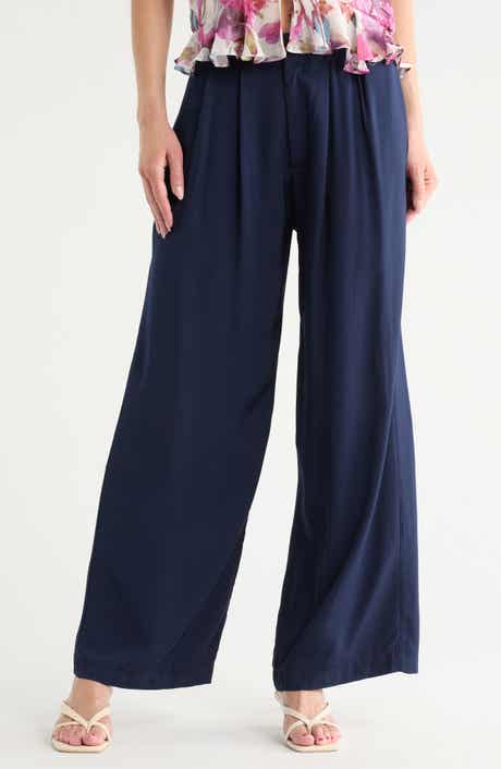 JASON WU High Waist Pleated Front Wide Leg Pants