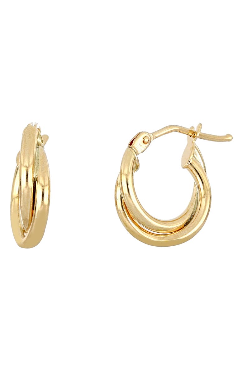 Bony Levy 14K Gold Overlap Hoop Earrings, Main, color, Yellow Gold