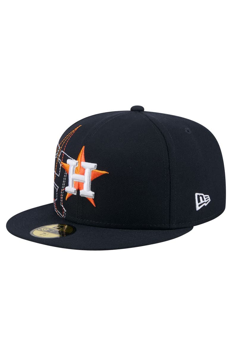 New Era Men's New Era Navy Houston Astros Yarn Stitch 59FIFTY Fitted Hat, Alternate, color, Navy