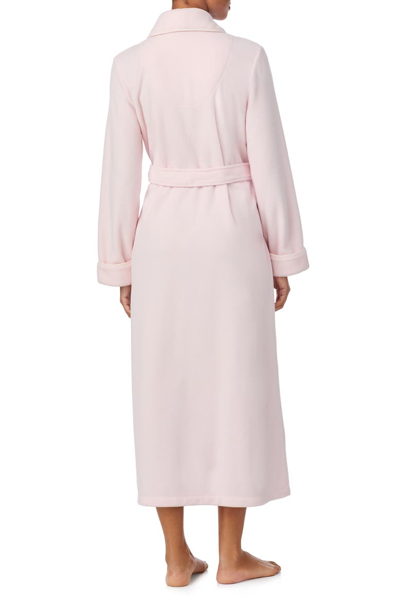 Monogram Fleece Robe, Alternate, color, PINK