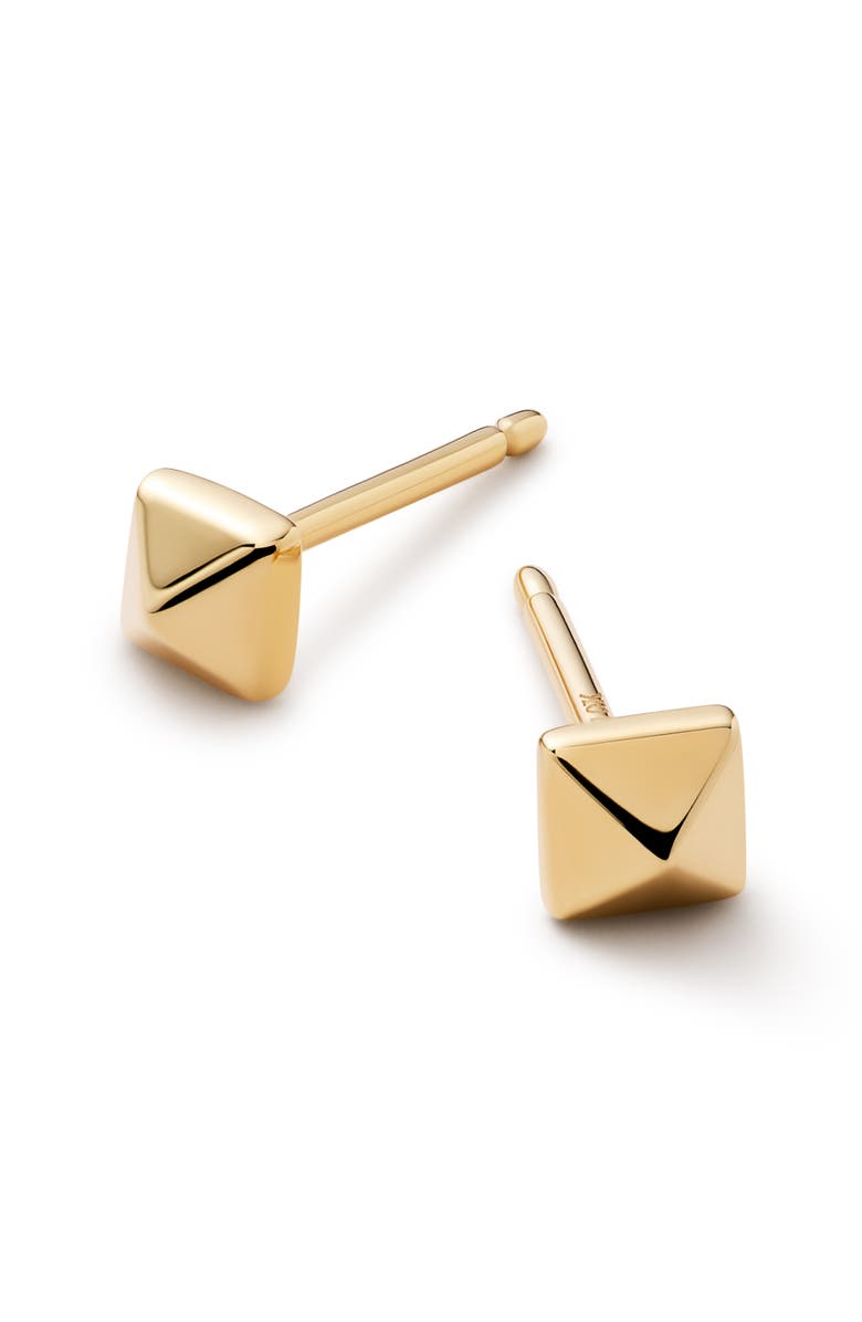 Ana Luisa Solid Yellow Gold - Pyramid Studs, Alternate, color, Gold