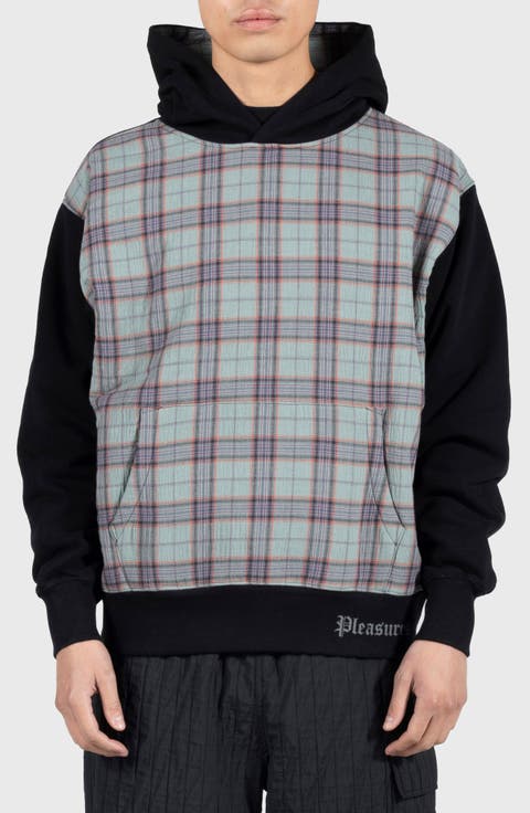 Career Contrast Plaid Hoodie