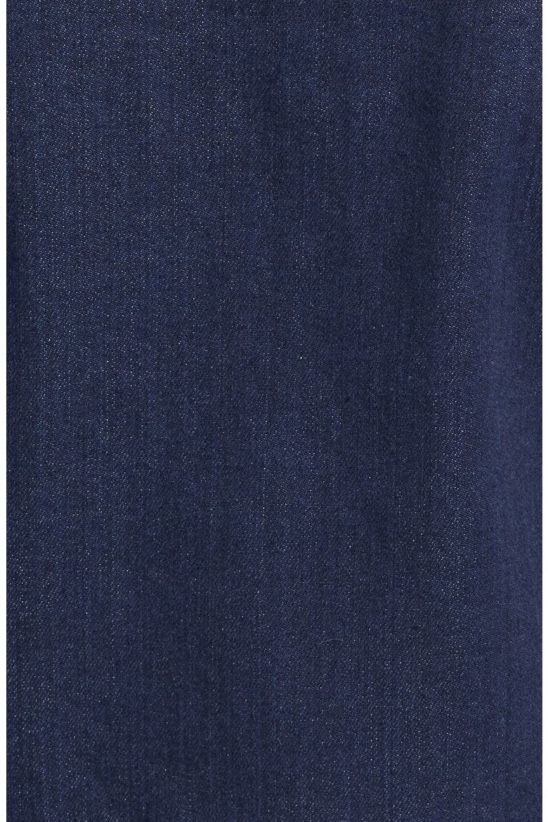 Moto Raglan Sleeve Denim Sweatshirt, Alternate, color, INDIGO