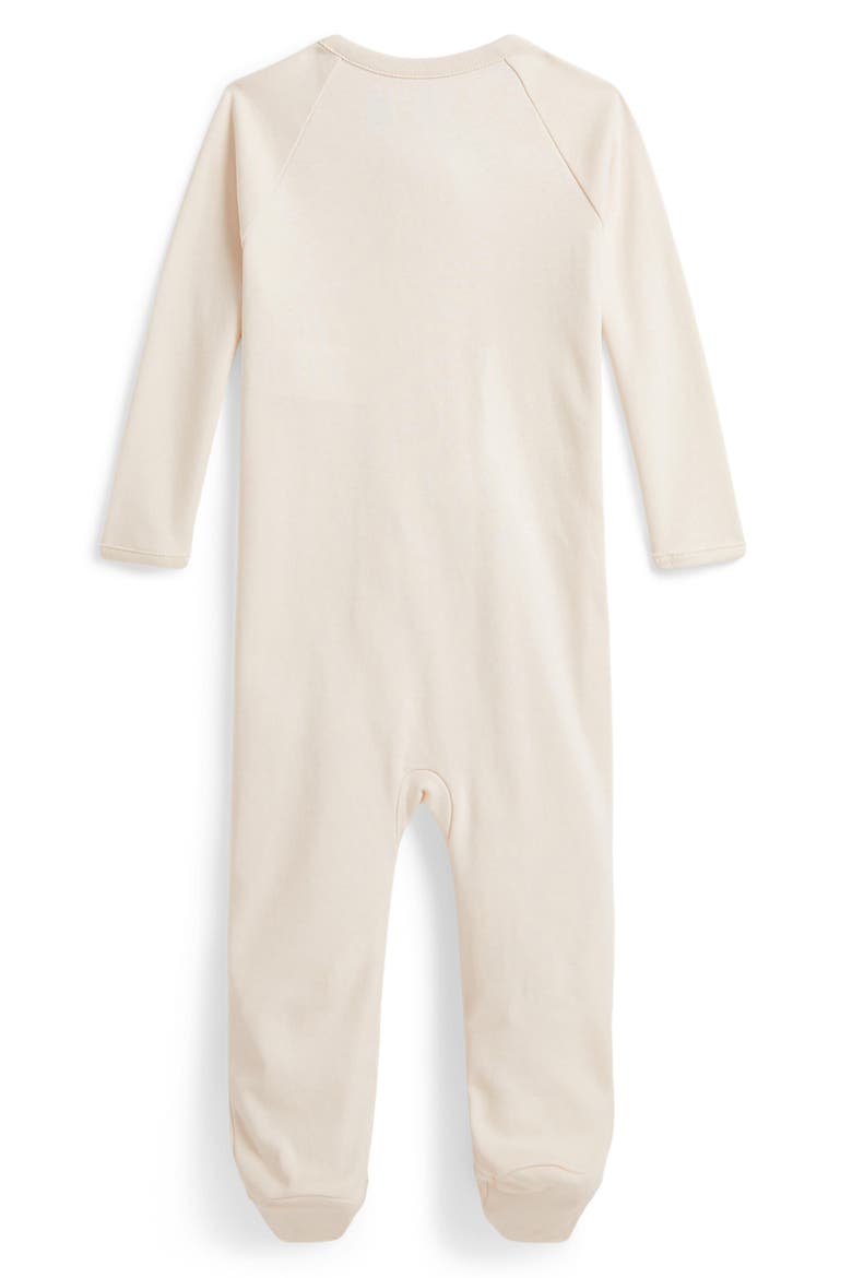 Kids' Cotton Interlock Zip Footie, Alternate, color, ESTATE CREAM