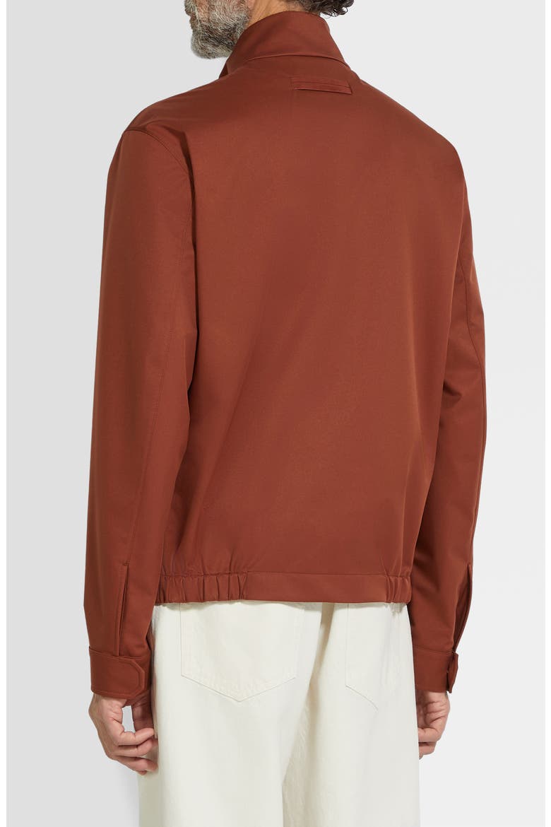 Stand Collar Jacket, Alternate, color, RUST