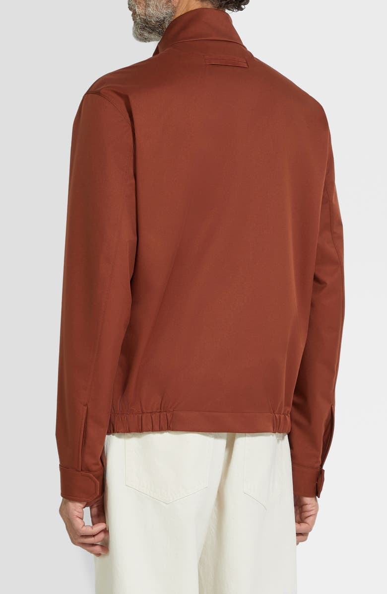 ZEGNA Stand Collar Jacket, Alternate, color, Rust