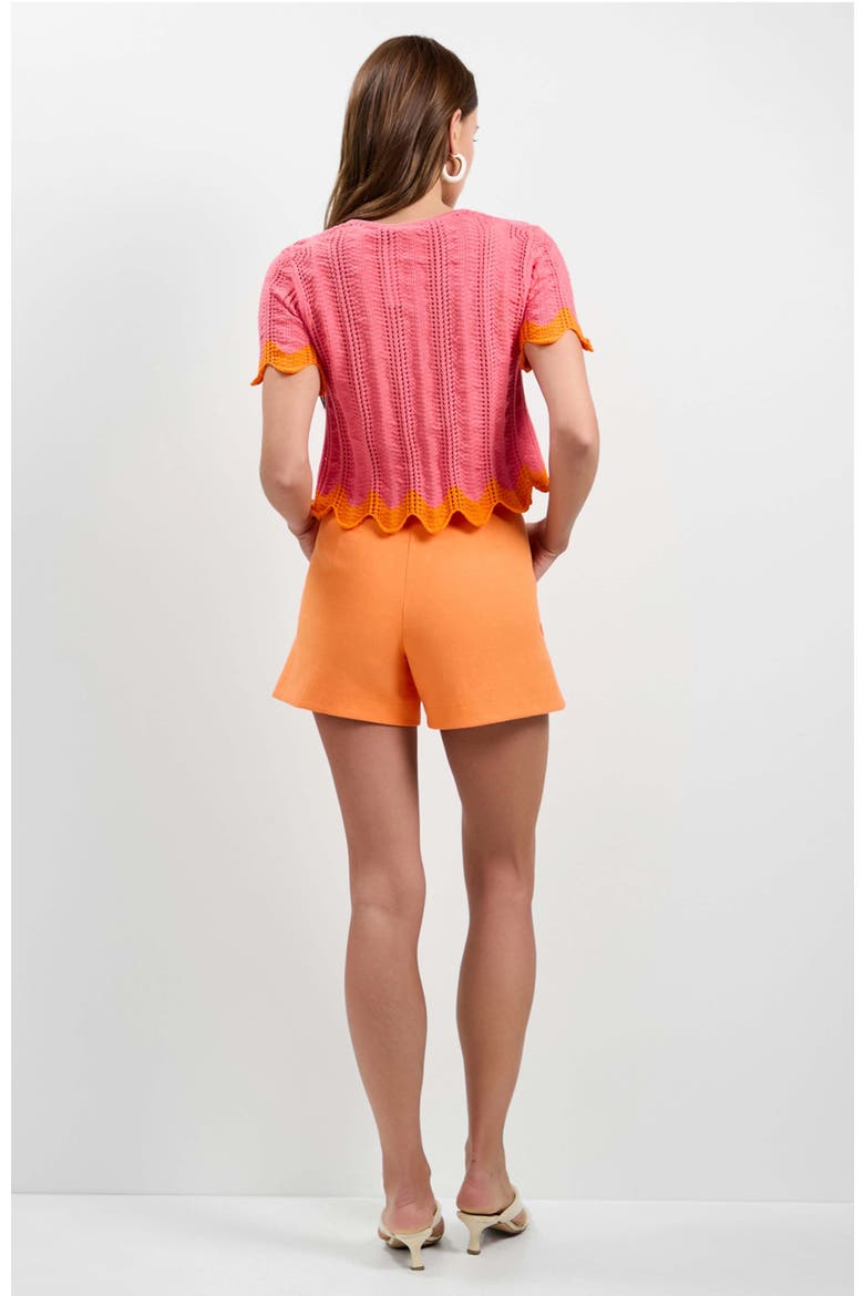 Playa Largo Wavy Knit Top, Alternate, color, Corso Coral Multi