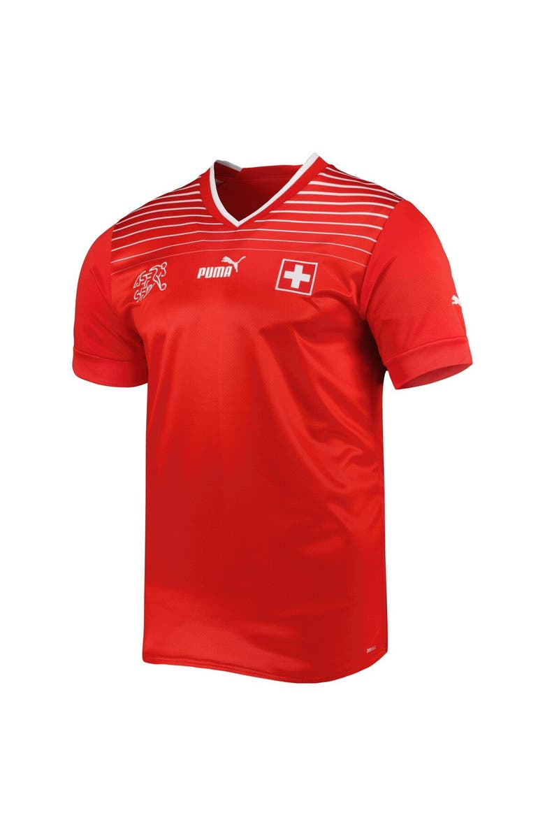 PUMA Men's Puma Red Switzerland National Team 2022/23 Home Replica Jersey, Alternate, color, 