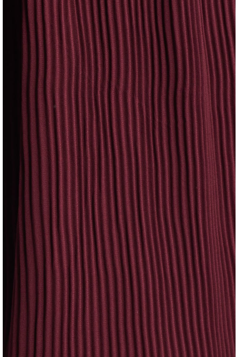 Pleated Minidress, Alternate, color, BORDEAUX