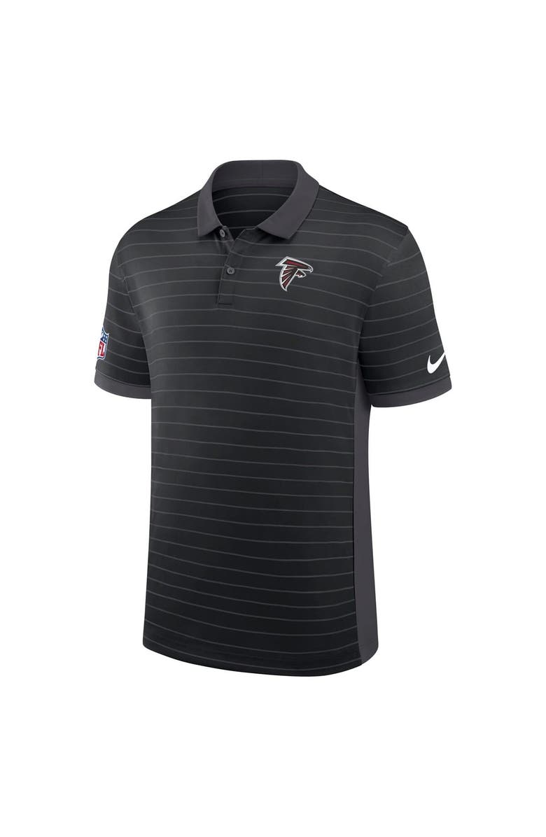 Nike Men's Nike Black Atlanta Falcons Sideline Victory Stripe Performance Polo, Alternate, color, Black