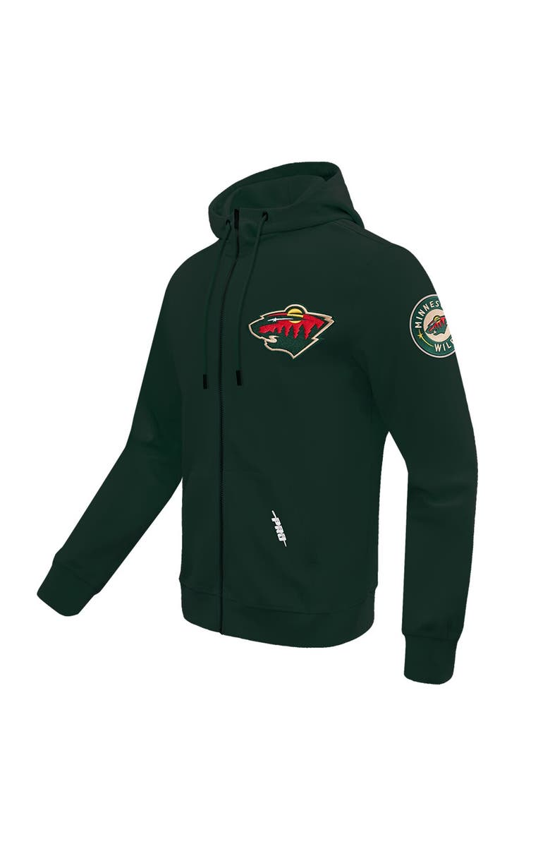 PRO STANDARD Men's Pro Standard Green Minnesota Wild Classic Chenille Full-Zip Hoodie Jacket, Alternate, color,