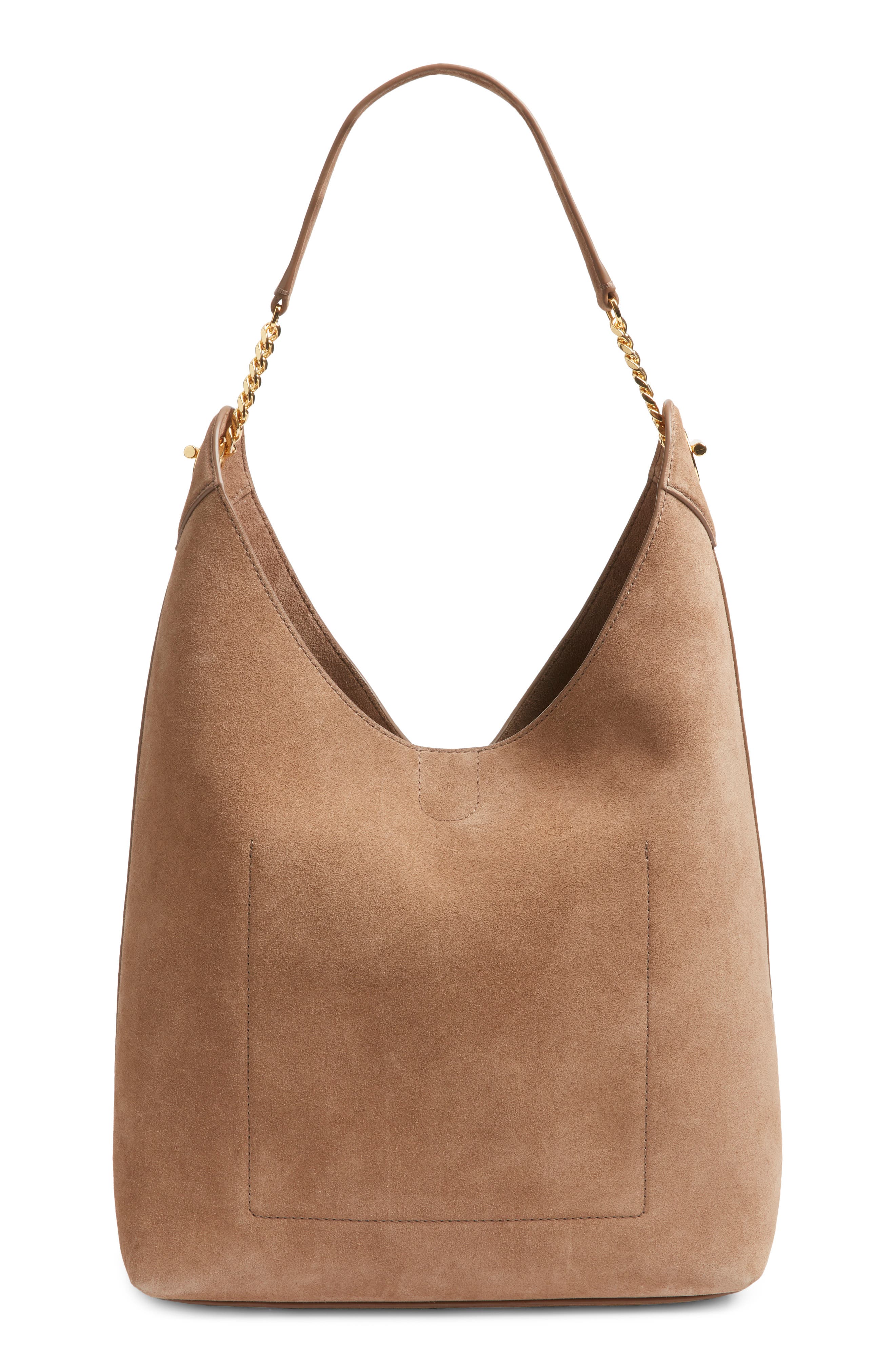 Small Jour Suede Shoulder Bag, Alternate, color, BARK