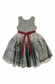 JOE-ELLA Kids' Glitter Dot Sleeveless Dress