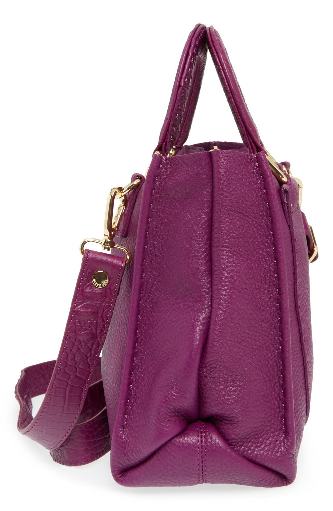 'Gaitory' Leather Tote, Alternate, color, GRAPE