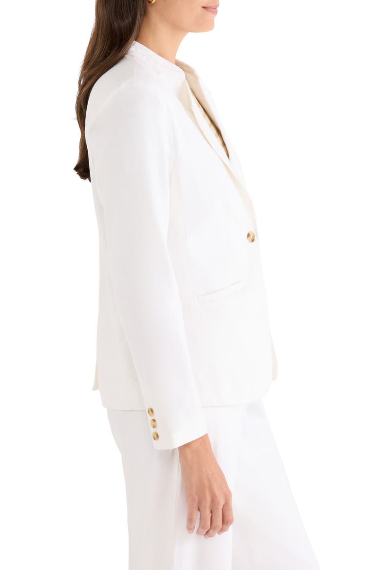 Eva Linen Blend Blazer, Alternate, color, MILK WHITE