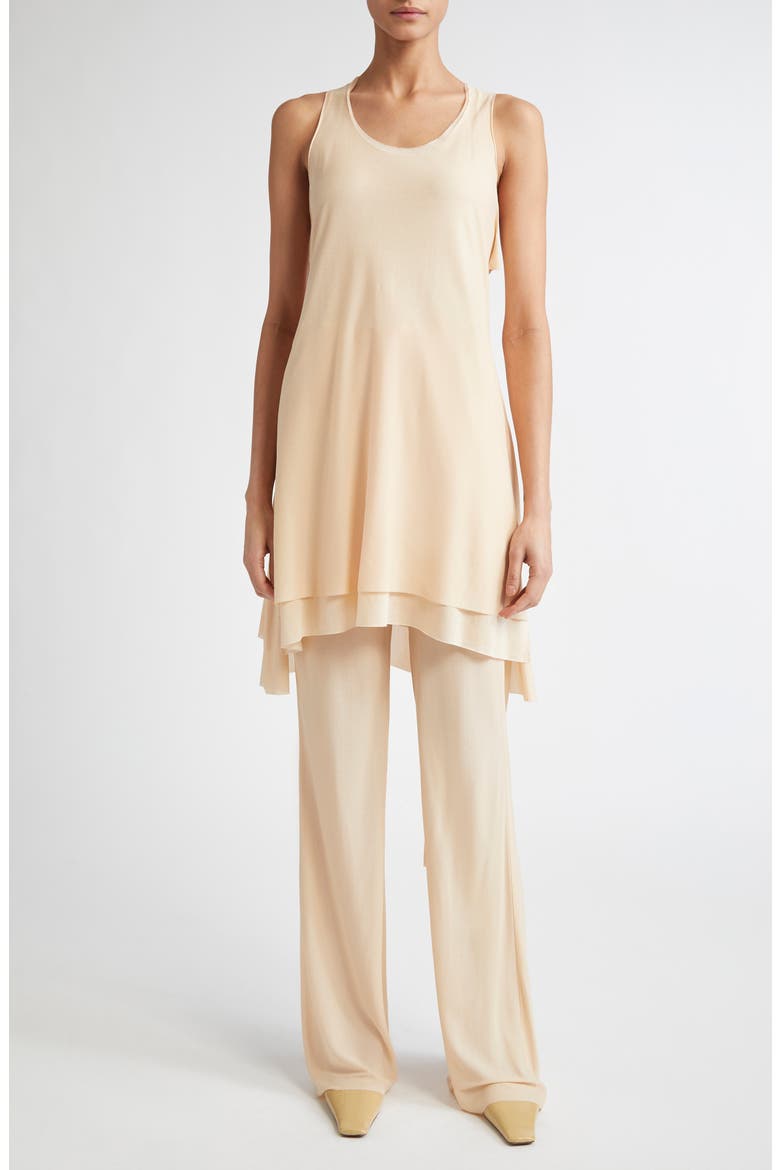 Tiered Sheer Tank Minidress, Alternate, color, BEIGE