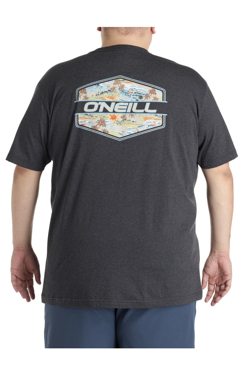 O'Neill Big & Tall Blended Graphic Tee, Main, color, Black Heather