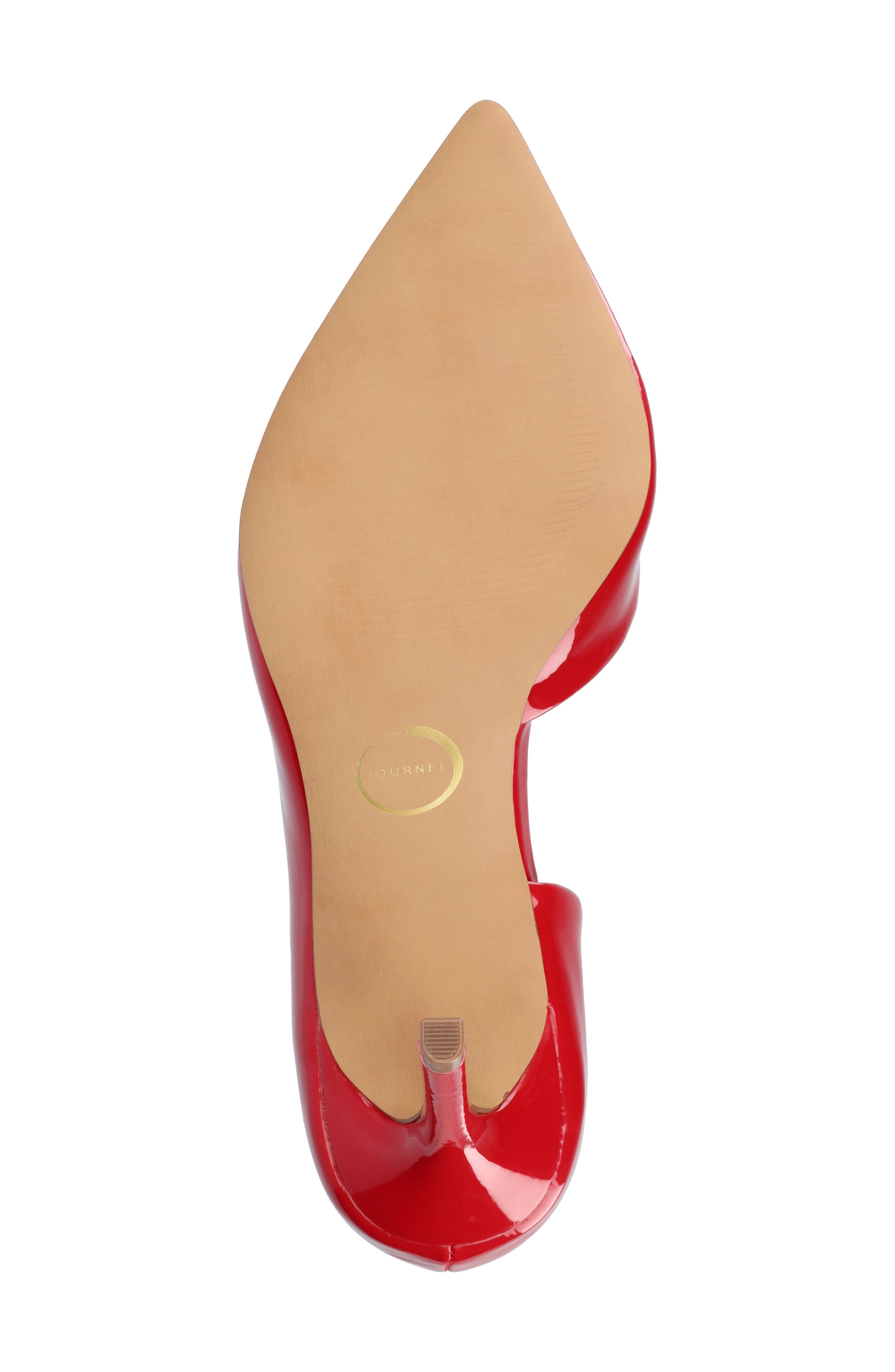 Blanca Half d'Orsay Pump, Alternate, color, RED PATENT