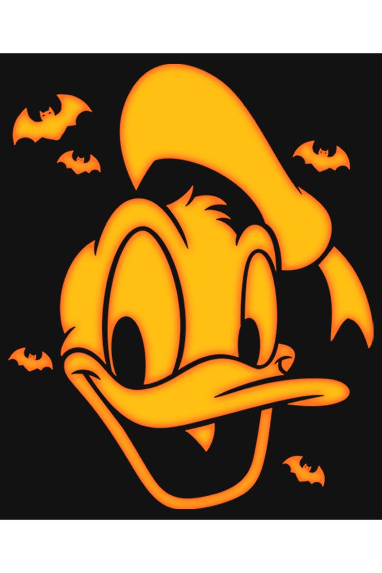 Girl's Mickey & Friends Halloween Donald Duck T-Shirt, Alternate, color, Black