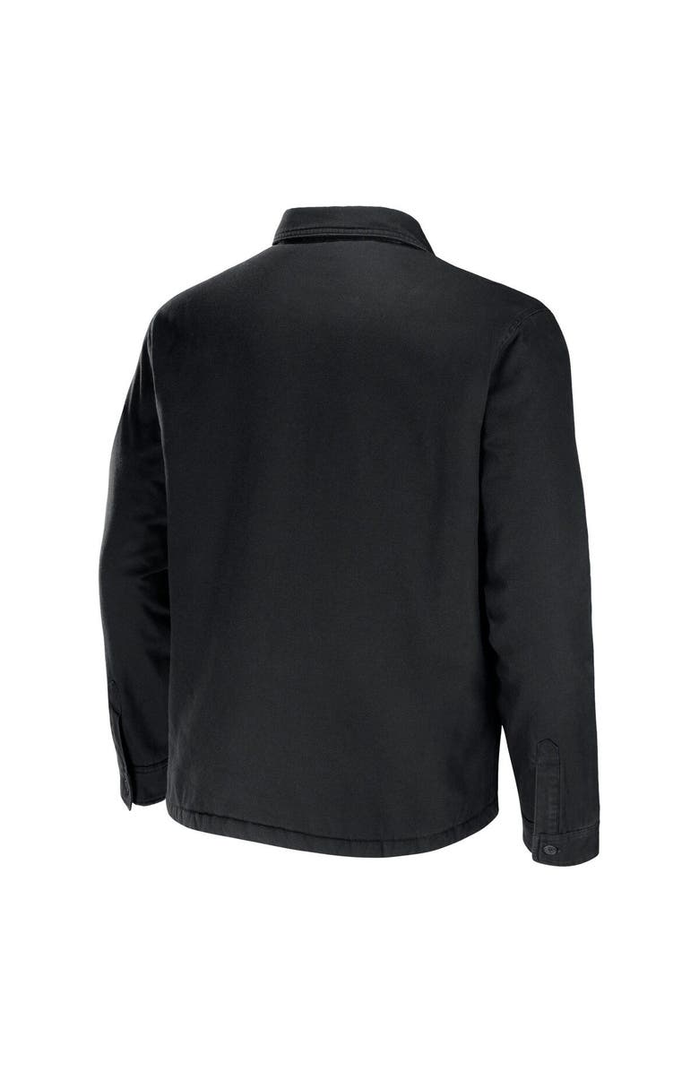 NFL X DARIUS RUCKER Men's NFL x Darius Rucker Collection by Fanatics Black New Orleans Saints Canvas Button-Up Shirt Jacket, Alternate, color, Black