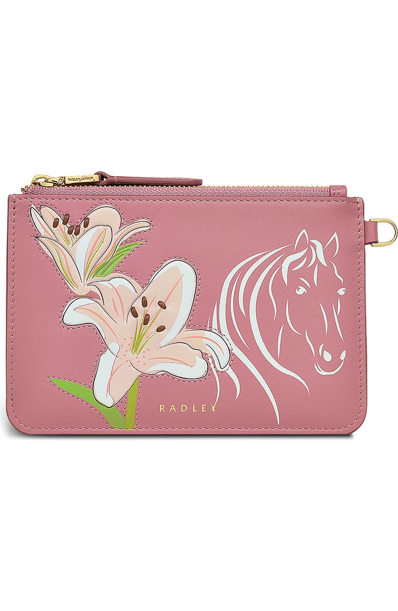 Radley Small Kentucky Derby Zip Wallet, Main, color, Sienna Pink