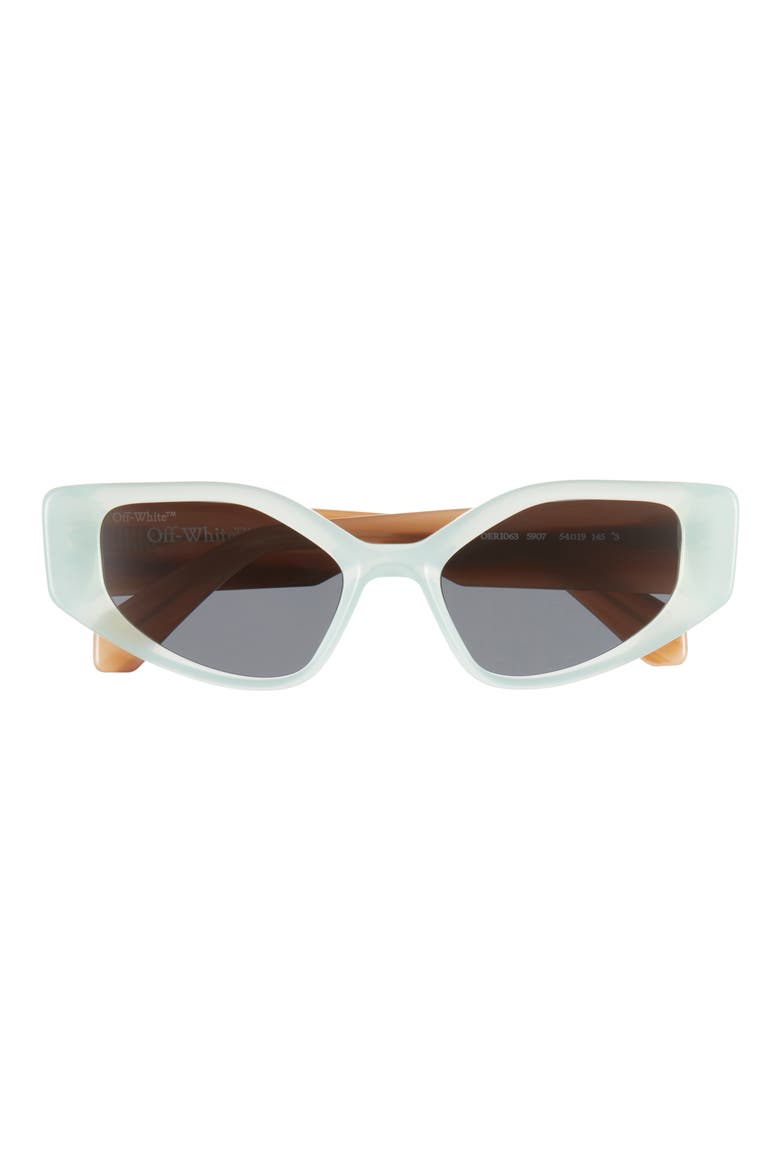Memphis 54mm Butterfly Sunglasses, Main, color, TEAL DARK GREY