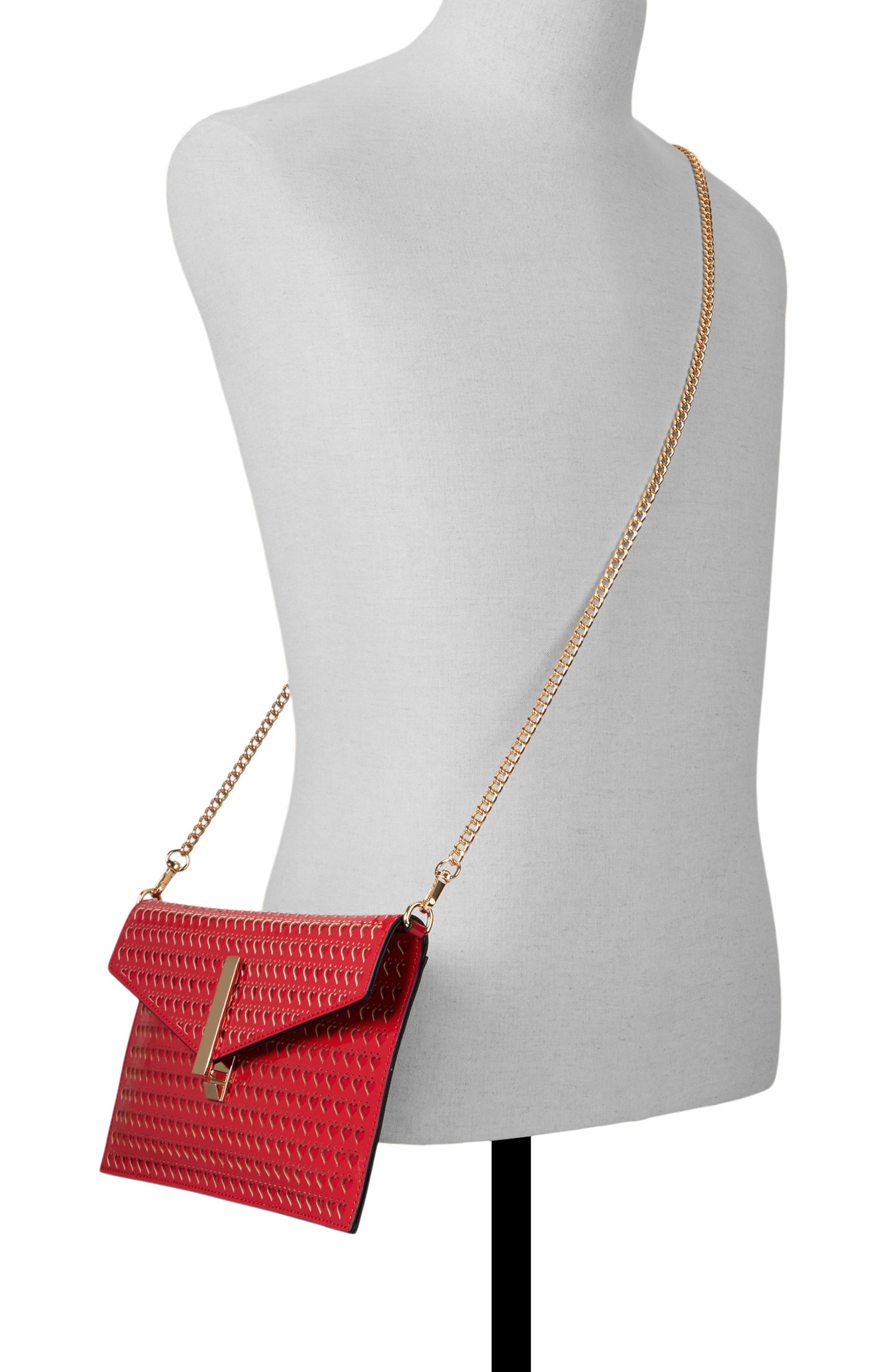 ALDO Love Clutch, Alternate, color, Red