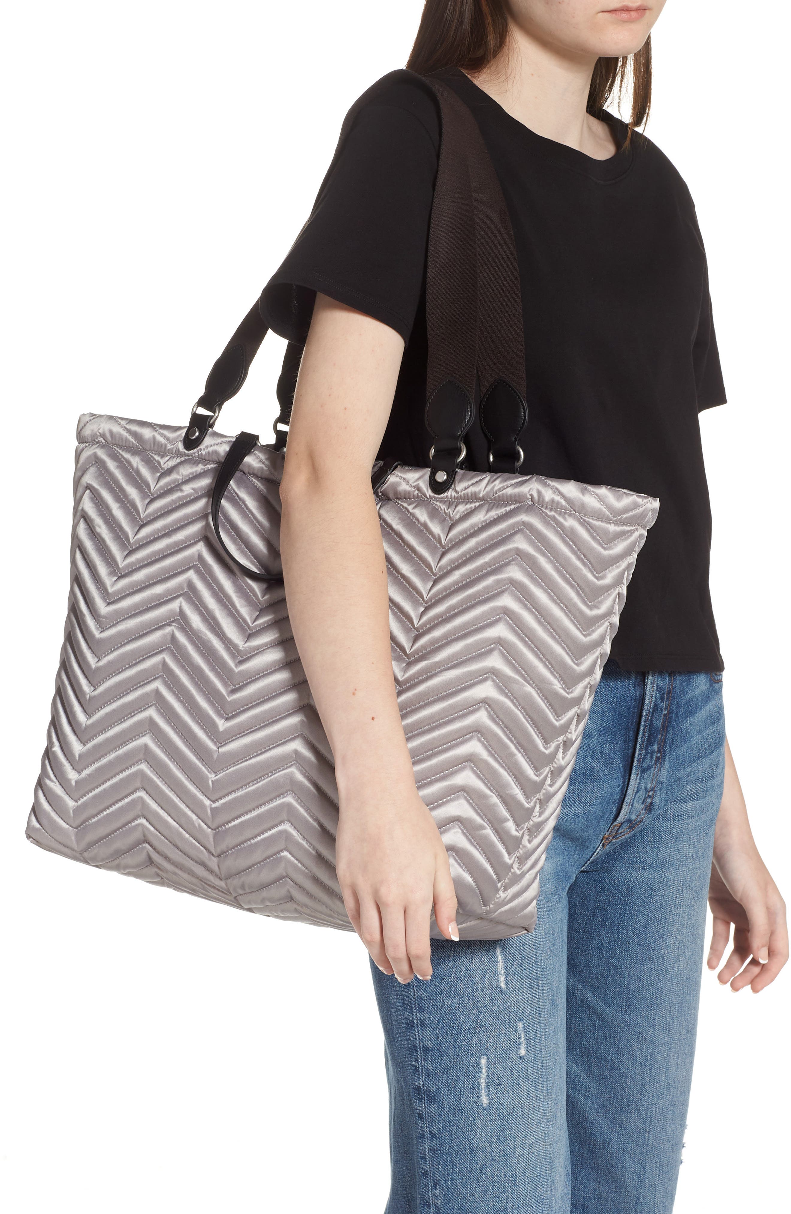 Rebecca Minkoff Sienna Quilted Nylon Tote, Alternate, color, 