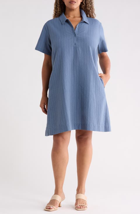 Pinstripe Shift Dress