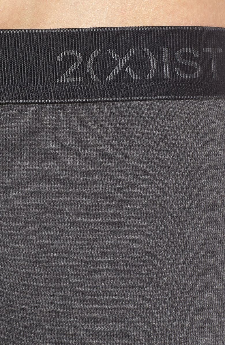 2(x)ist 3-Pack Cotton No Show Trunks, Alternate, color, Black/ Heather Grey/ Charcoal