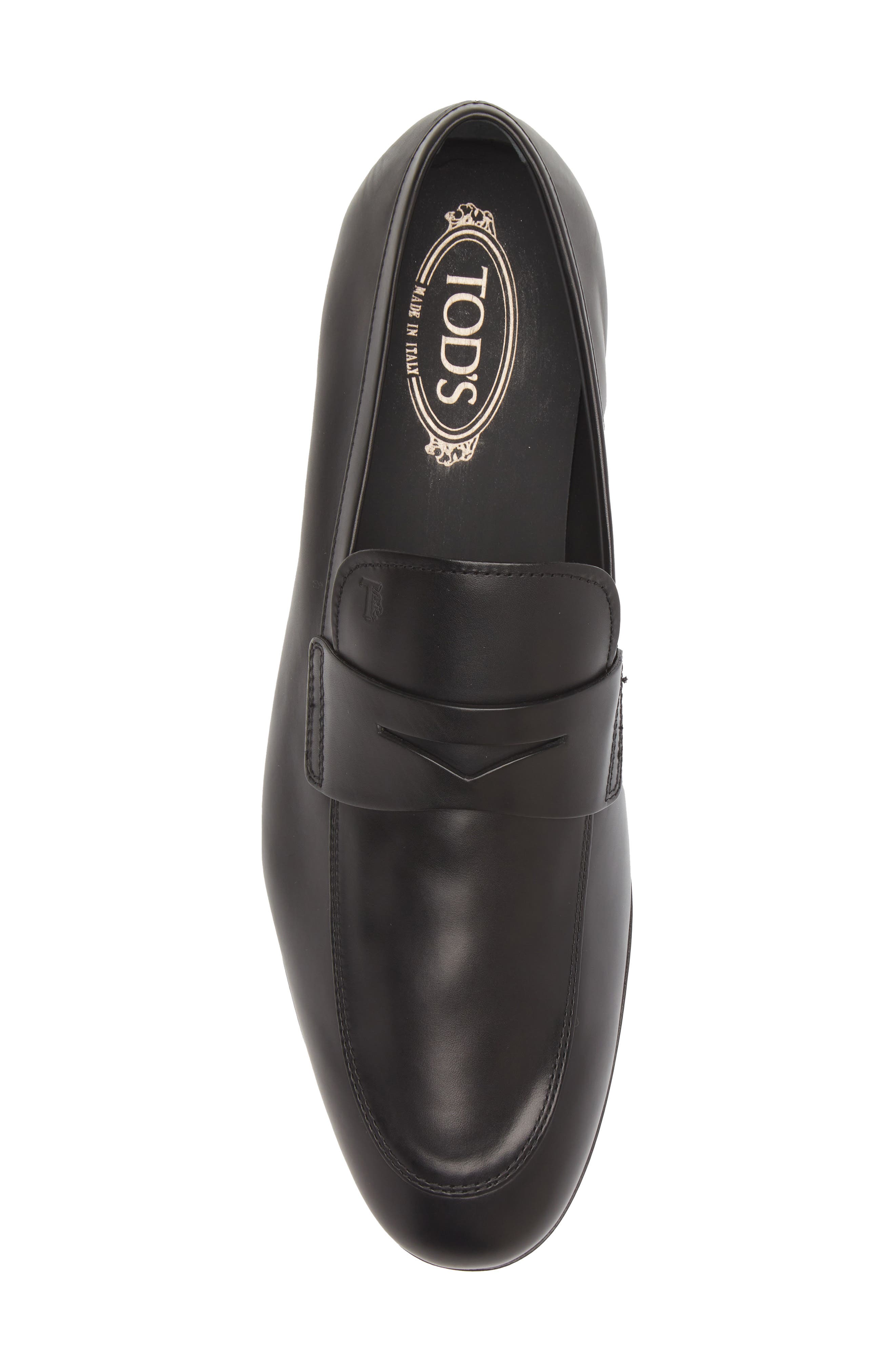 Tod's Apron Toe Loafer, Alternate, color, Nero