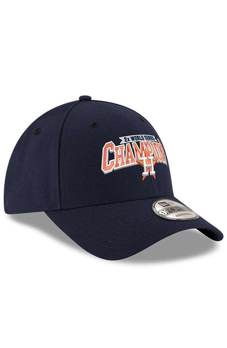 New Era Men's New Era  Navy Houston Astros Two-Time World Series Champions 9FORTY Adjustable Hat, Alternate, color, 