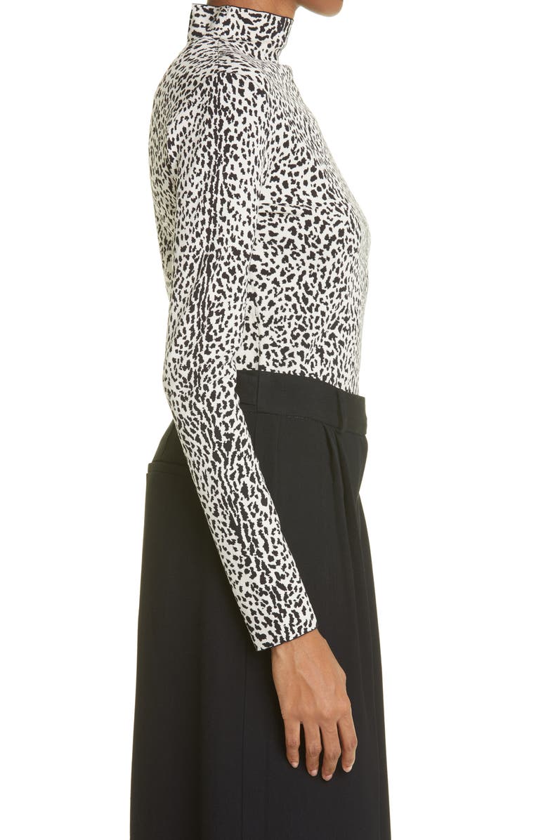 Proenza Schouler Cheetah Jacquard Turtleneck, Alternate, color, 