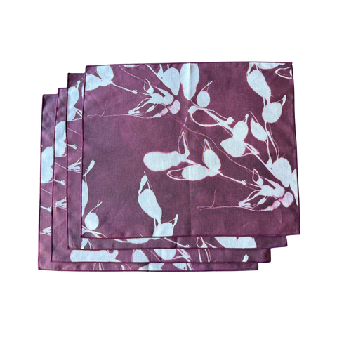 Porto Print in Aubergine Placemat set of 4
